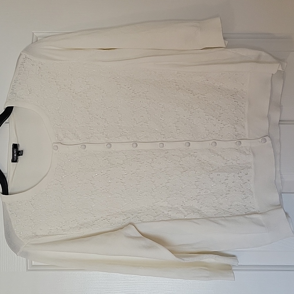 Winter White Lace Cardigan